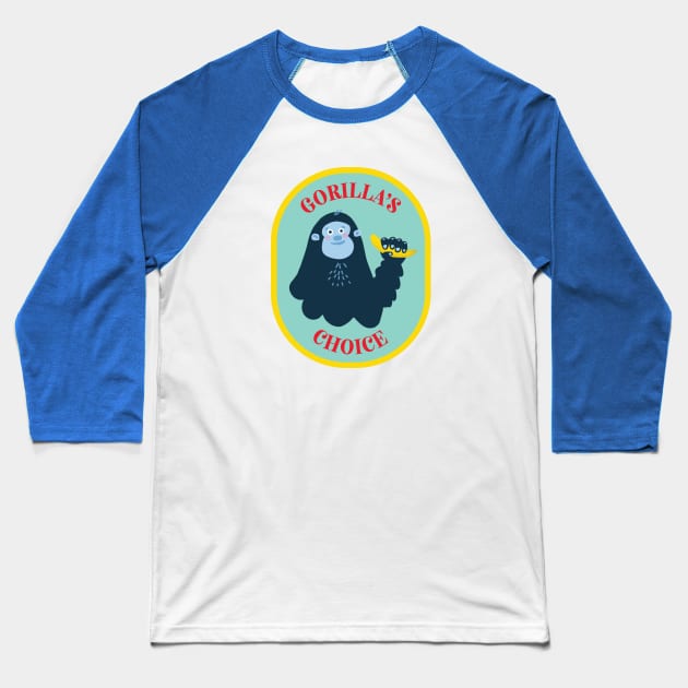 Gorilla's Choice Banana - Simpsons inspired design Baseball T-Shirt by KodiakMilly